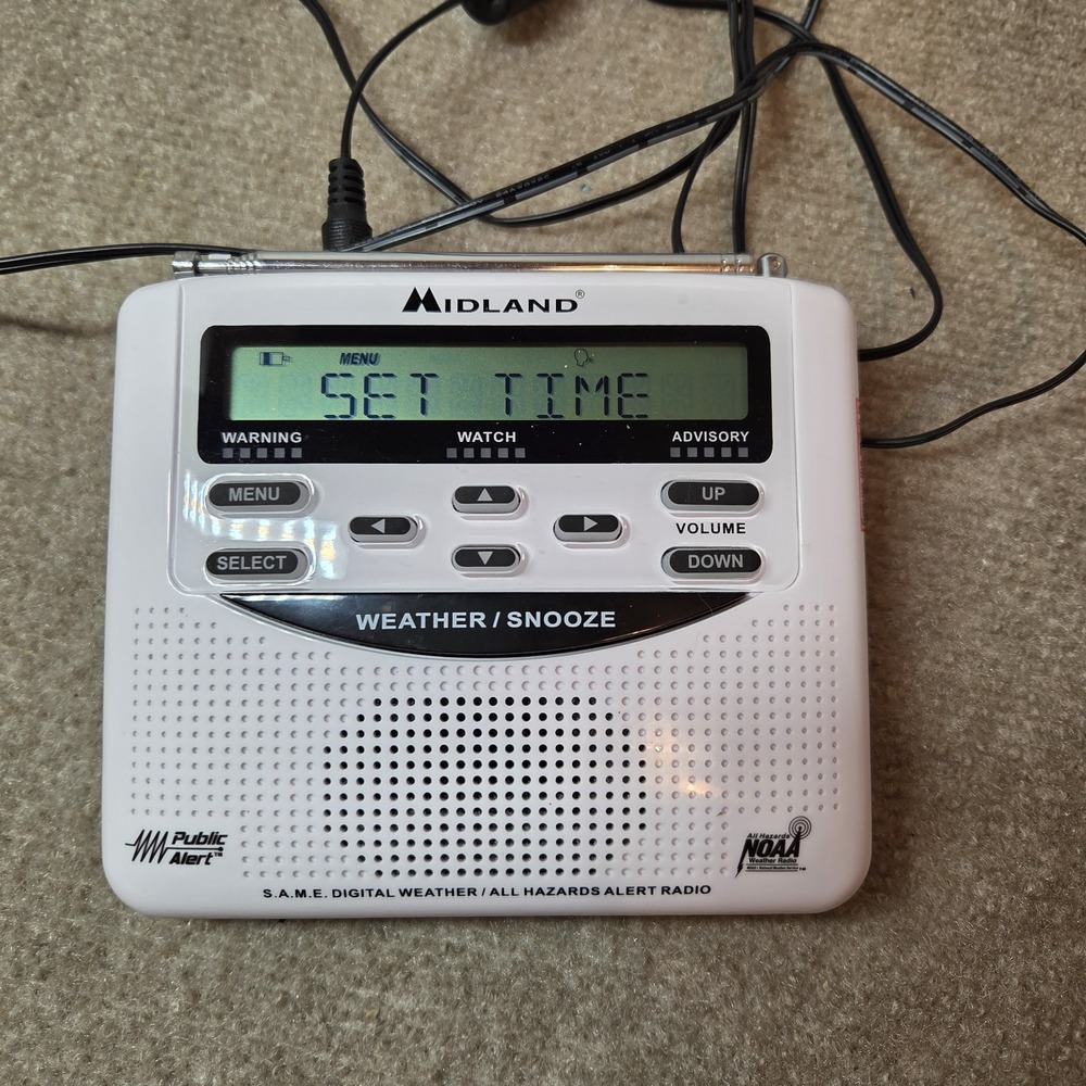 Midland WR-120EZ NOAA Weather Radio Digital All Hazards Alert SAME TESTED
